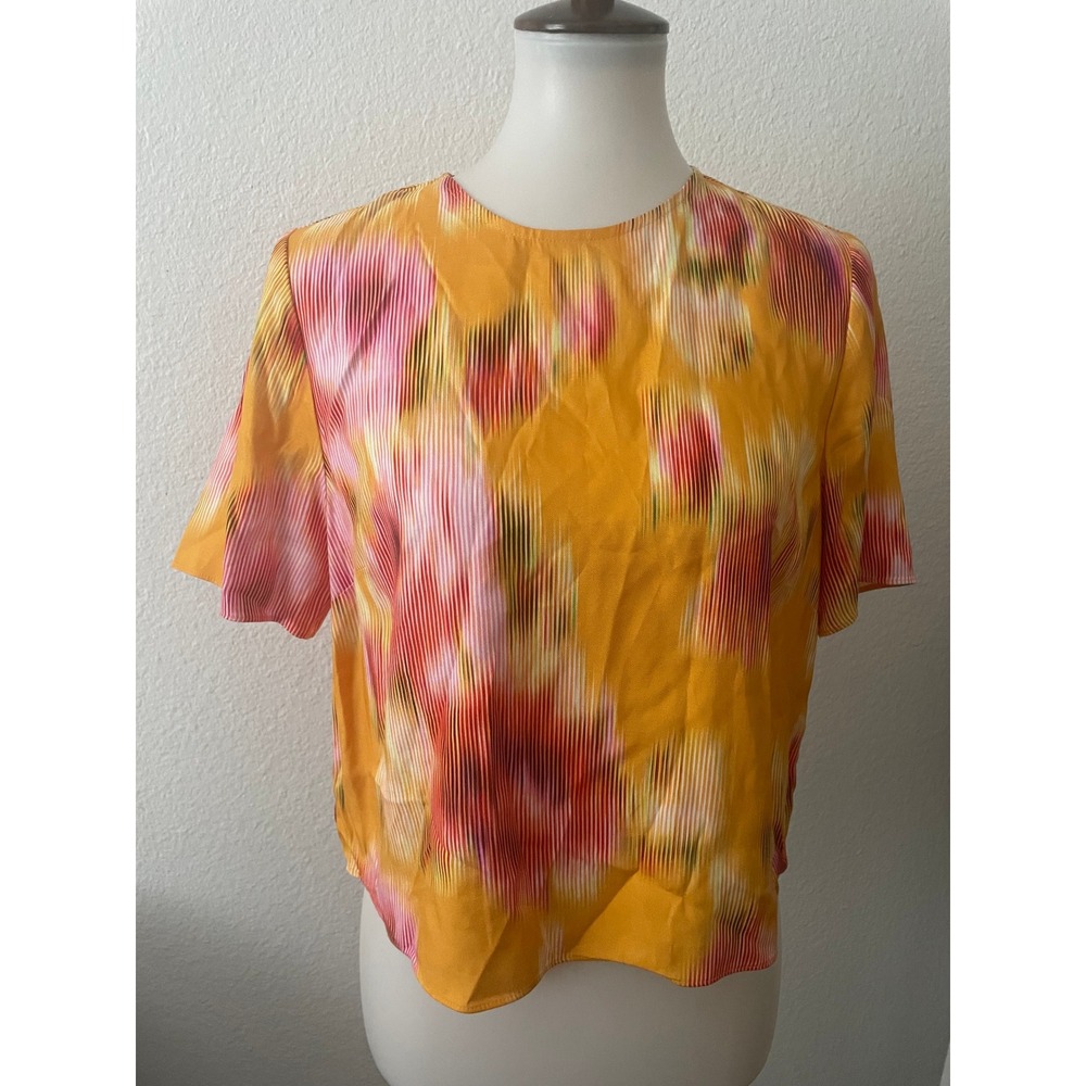 Ted Baker Hitaku Cropped Blurred Floral Top Women 3 Watercolor Streetwear